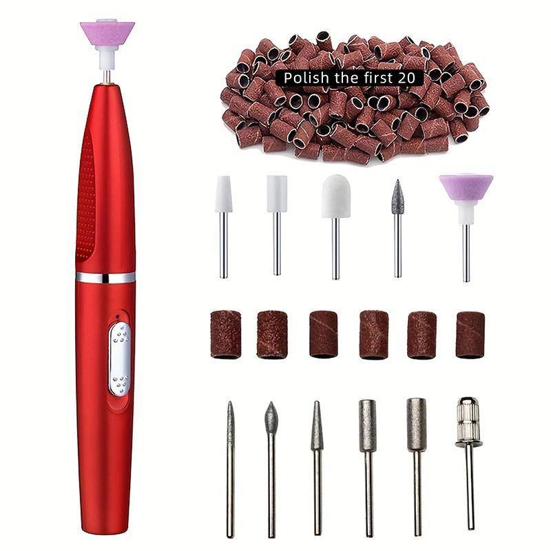 All In One Compact Electric Nail Care Nail Drill Kit, Portable Rechargeable Nail Polisher Machine & Drill Bits and Sand Bands, Professional Manicure Tool for Home & Salon Use, Nail Art Tool, Christmas, Fall Gift, Winter Gift, Christmas Gift, Gift Set