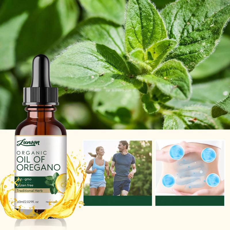 LUNOON Organic Oregano Oil, Deeply Hydrating and Nourishing,60ml Oregano Oil, Gentle Drops Oregano oil drops