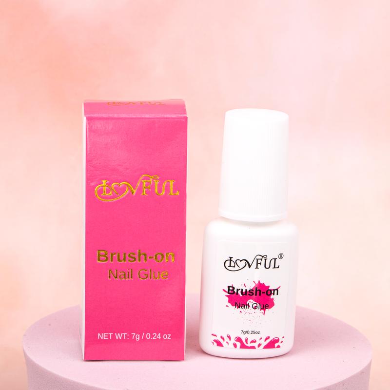 Lovful Brush On Nail Glue Nail Polish Manicure Nail Adhesive