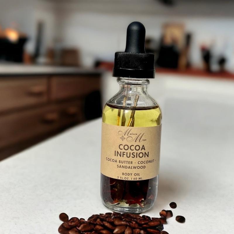 Cocoa Infusion Luxury Body Oil, Massage Oil, Moisturizing Oil, Gift Idea