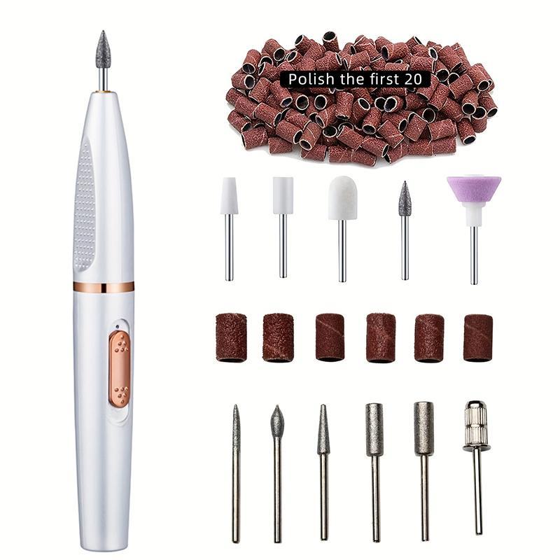 All In One Compact Electric Nail Care Nail Drill Kit, Portable Rechargeable Nail Polisher Machine & Drill Bits and Sand Bands, Professional Manicure Tool for Home & Salon Use, Nail Art Tool, Christmas, Fall Gift, Winter Gift, Christmas Gift, Gift Set