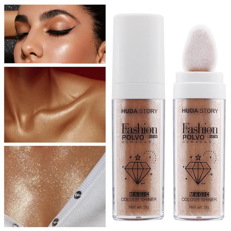 Fairy Dust Highlighting Powder - Full Body Pearlescent Glitter for Face and Eyes, Sparkling Halloween Body Glitter Bronzer Makeup