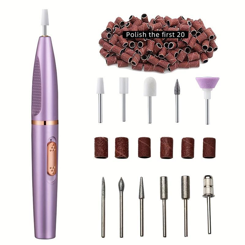 All In One Compact Electric Nail Care Nail Drill Kit, Portable Rechargeable Nail Polisher Machine & Drill Bits and Sand Bands, Professional Manicure Tool for Home & Salon Use, Nail Art Tool, Christmas, Fall Gift, Winter Gift, Christmas Gift, Gift Set