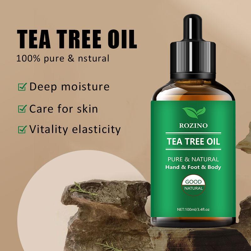 Tea Tree Essential Oil, Moisturizing & Nourishing Serum for Face & Body & Hair, Hydrating Facial Care Oil for Women Daily Use