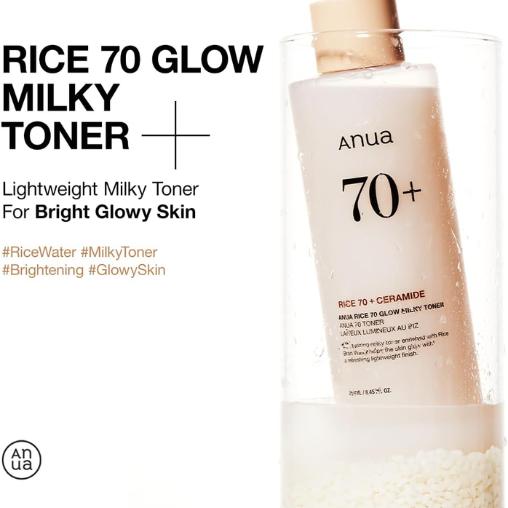 Anua - Rice 70 Glow Milky Toner, 250ml