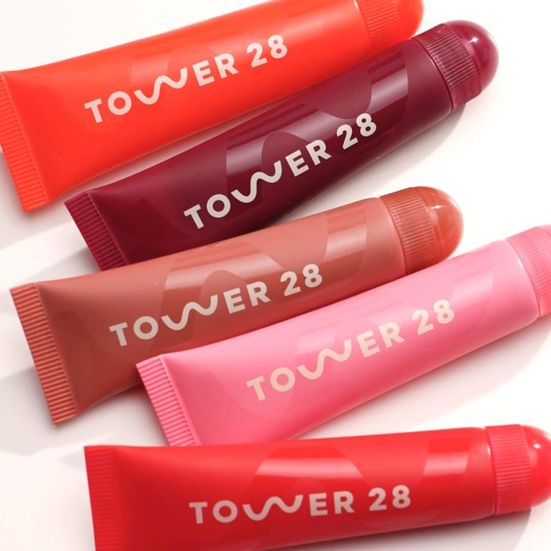 Tower 28 LipSoftie Lip Treatment Duo - Soft-Shine Finish, Hydrating Lip Balm Heals and Repairs Chapped Lips - Clean, Vegan, Cruelty Free Skincare