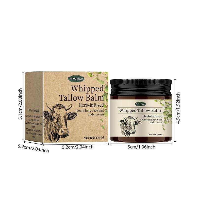 60g Tallow Balm, Moisturizing Body Cream, Hydrating Body Lotion for Dry Skin, Body Care Product for Women & Men Daily Use