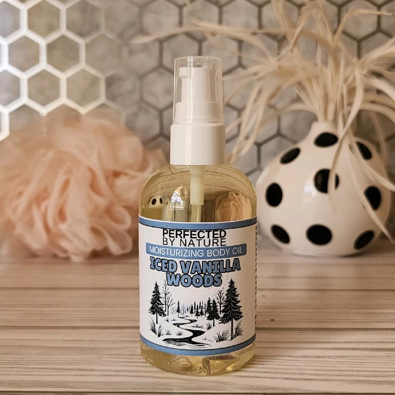 Body Oil Iced Vanilla Woods - Nourishing Moisturizer for Ultimate Comfort and Body Care