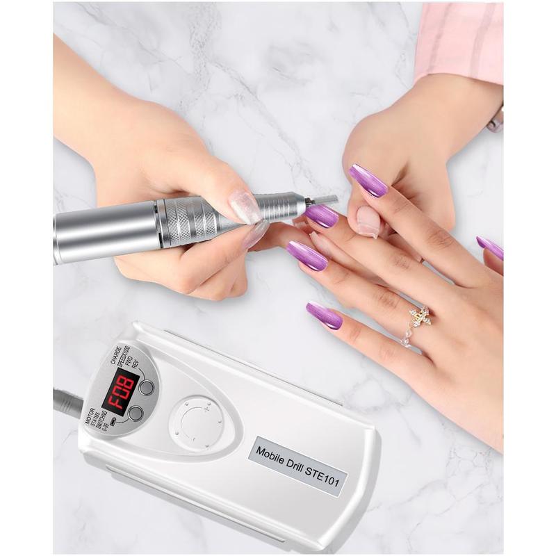 Pro Manicure Machine Electric Nail Drill Portable Nail Lathe Electric Manicure Cutter Set Nail Gel Polisher Salon Equipment