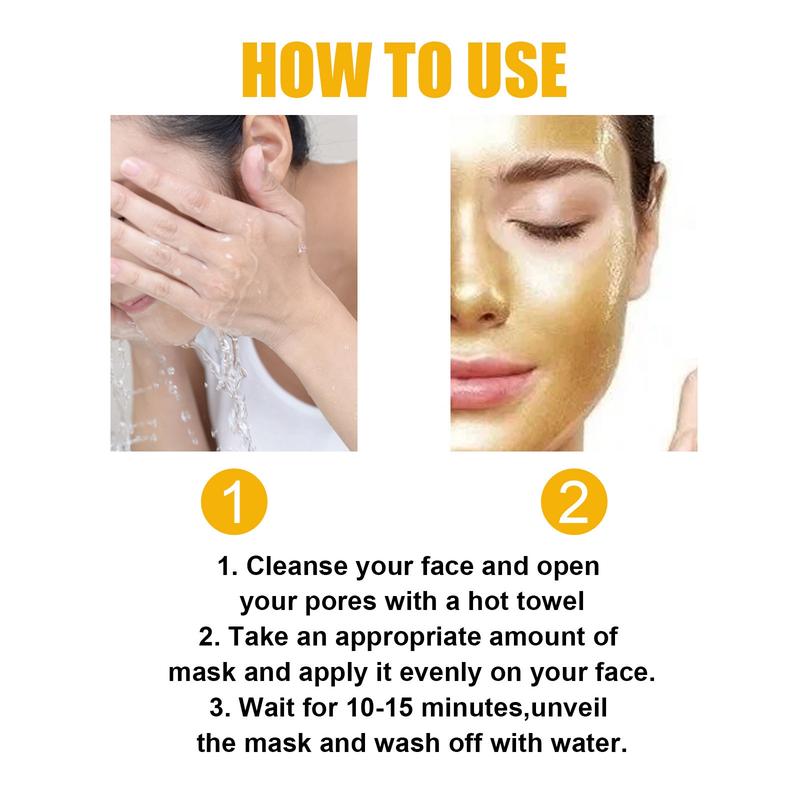 98.4% Gold Mask for Skin Moisturizing and Deep Cleansing-Tear-Off Mask with Gold  Facial Skincare Skin Repair Comfort Christmas Gift Moisturizing Mask