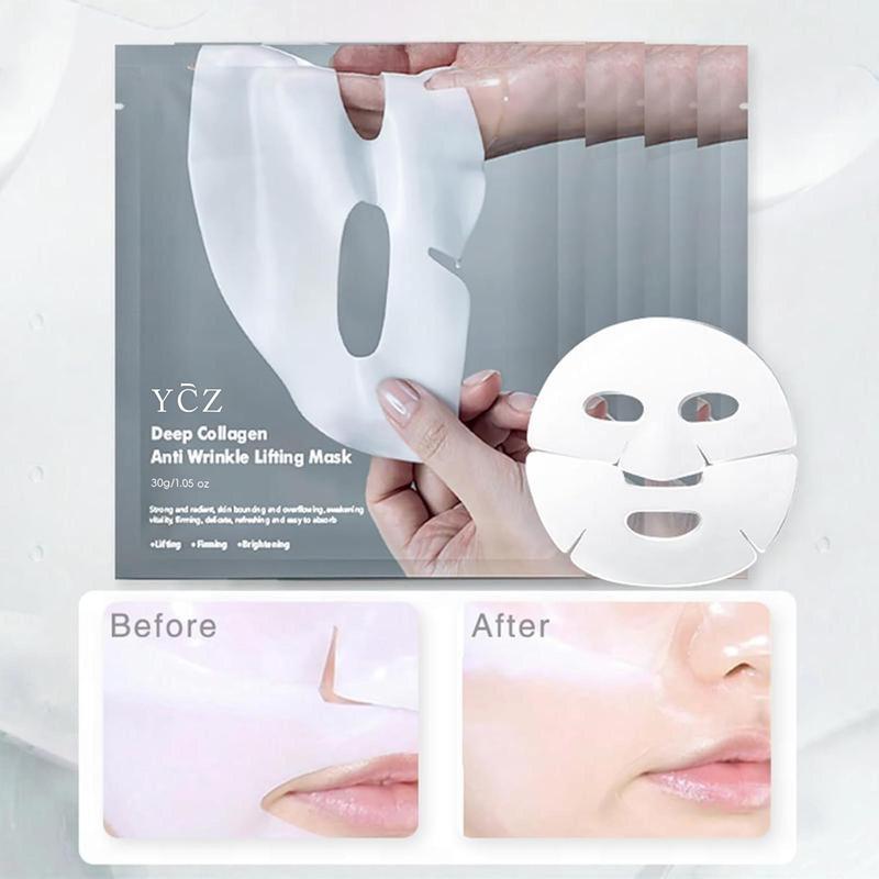 5 Sheets 1 box (use 2 weeks)only 7.99Deep Collagen Power Boosting Maskfor All Skin Skincare,ValuePack,Overight collagen mask,Noteasy to fall