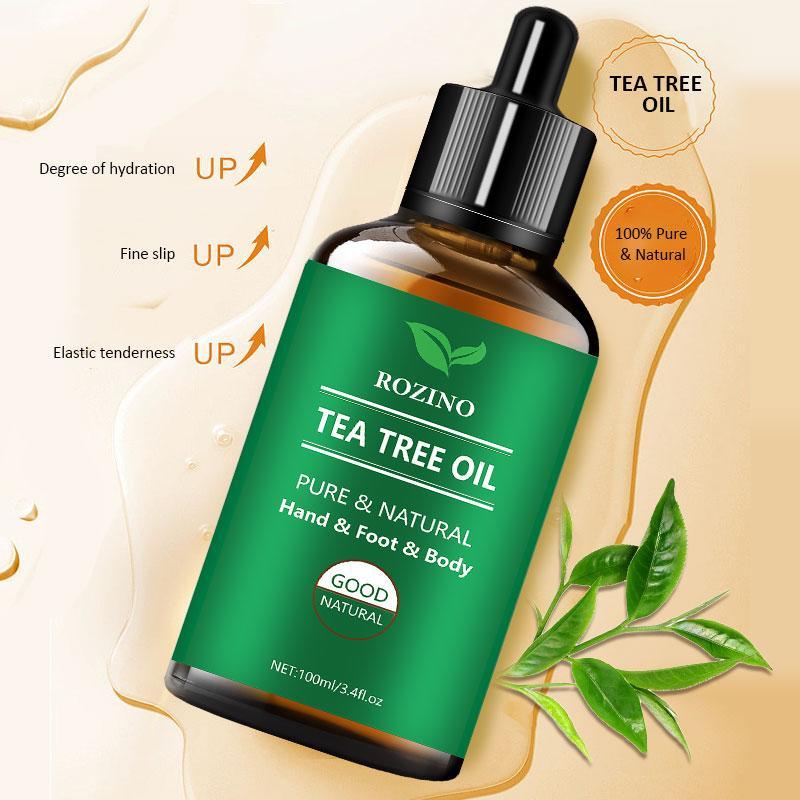 Tea Tree Essential Oil, Moisturizing & Nourishing Serum for Face & Body & Hair, Hydrating Facial Care Oil for Women Daily Use