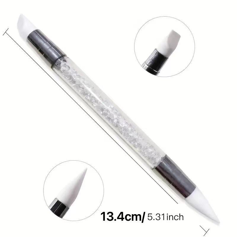 Dual Ended Silicone Nail Art Pen, 5 Counts set Nail Art Tool, Nail Art Decoration, DIY Nail Art Tool for Women & Girls