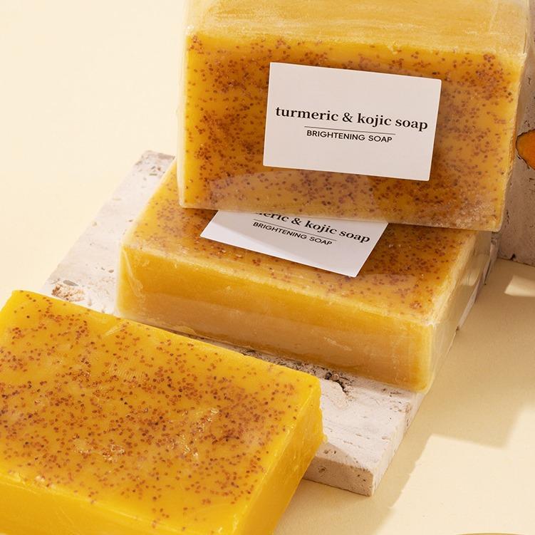 AILIYZ Turmeric Soap Bar for Face & Body-Tumeric Soap,Smooth Skin,Deep Cleansing, Natural Handmade Soap Sensitive Skin Formula, Vegan Soap(Complimentary handmade soap)