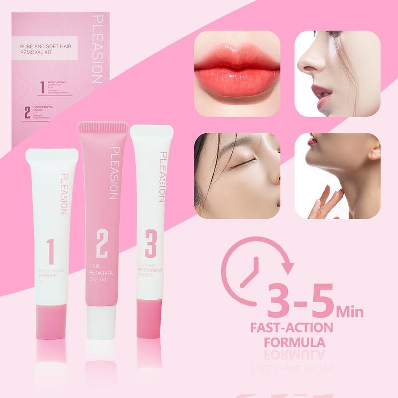 Facial Hair Removal Cream, Hair Removal Cream for Upper lip, cheeks and Finger, Sensitive formula with Aloe Vera, Skin friendly Silky Body Care hair removal