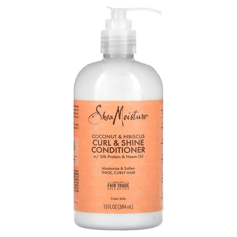 SheaMoisture Curl & Shine Conditioner, Coconut & Hibiscus, 13 fl oz (384 ml)