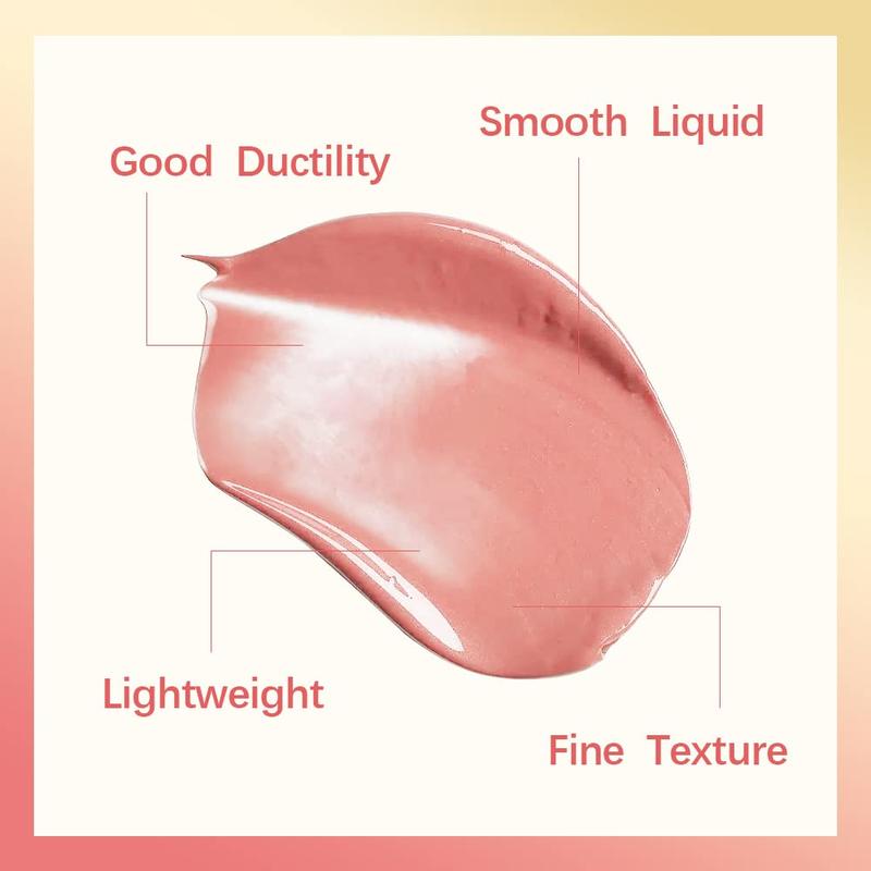 Liquid Blush For Cheeks, Soft Velvet Cream Blush Face Blush Makeup, Pink Blush Red Blush Skin Tint, Natural-Looking Matte Finish Makeup Blush Stick, Waterproof&Long Lasting Dewy Cheek Tint, Moisturizing&Lightweight Blendable Feel Blush Makeup (3#)