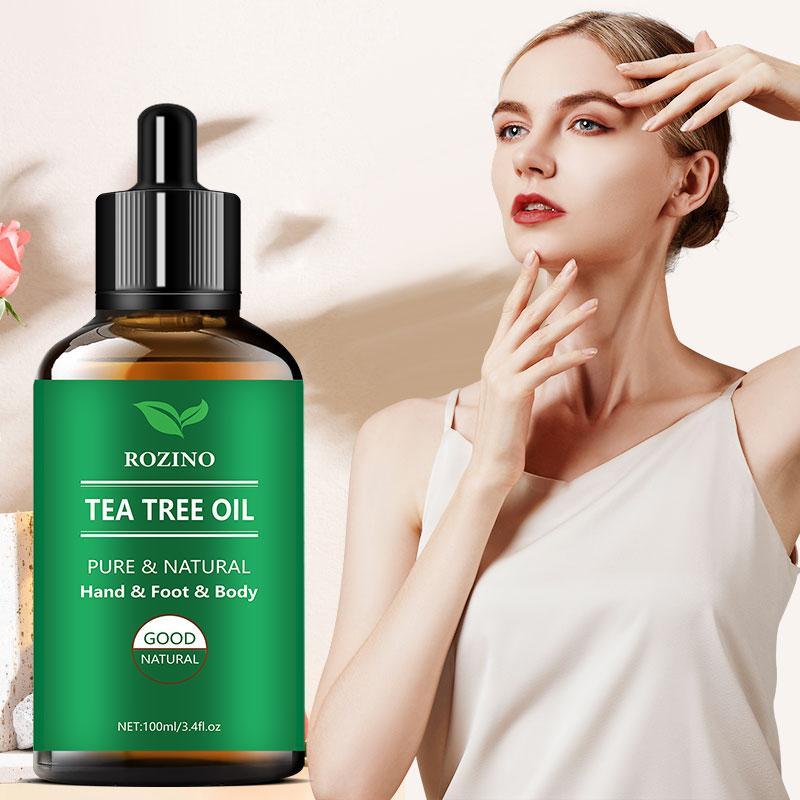 Tea Tree Essential Oil, Moisturizing & Nourishing Serum for Face & Body & Hair, Hydrating Facial Care Oil for Women Daily Use