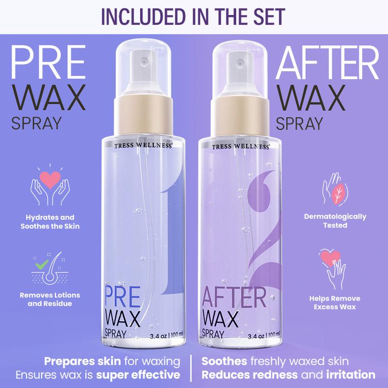 Pre & After Wax Spray Combo for Soothing Skin Before and After Waxing | Coconut Scent | After Shave & Post Waxing Care | Pre Shave and Pre Wax Oil