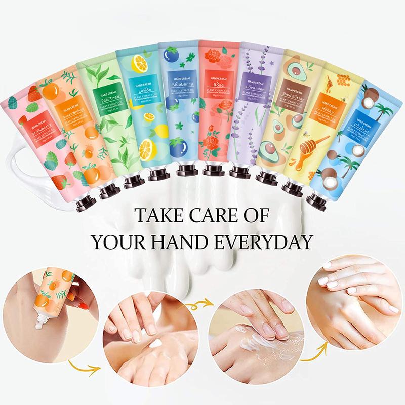 Trending! 10 Pack Hand Cream for Dry Cracked Hands - Perfect Christmas Gifts for Women and Teens! Ideal Stocking Stuffers for Adults and Great Teacher Appreciation Gifts too!