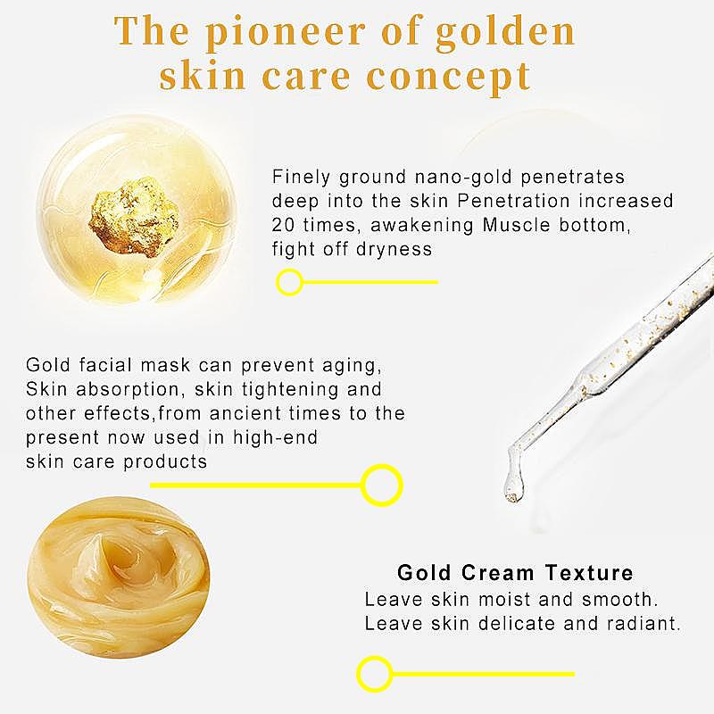 98.4% Gold Mask for Skin Moisturizing and Deep Cleansing-Tear-Off Mask with Gold  Facial Skincare Skin Repair Comfort Christmas Gift Moisturizing Mask