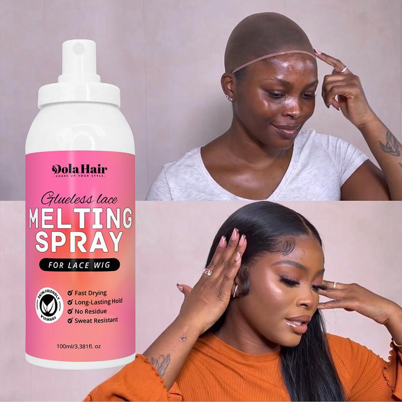 Dolahair Lace Melting and Holding Spray Glue-Less Hair Adhesive for Wigs Glueless Install Lace Front Wig Spray Wig Melting Spray