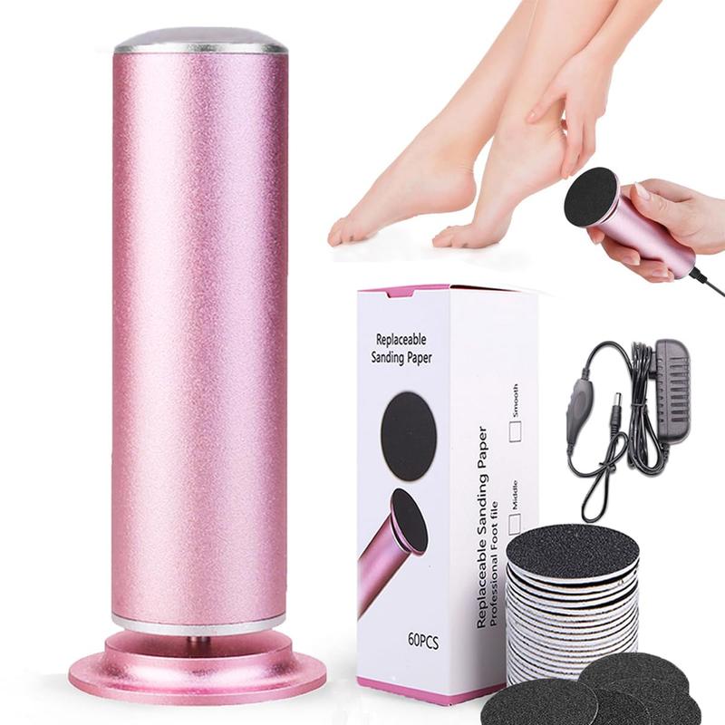 Electric Callus Remover,Foot File Grinder Tool with Speed Controller and 60pcs Replacement Sandpaper Disk for Men Women Dead Dry Crack Skin Calluses