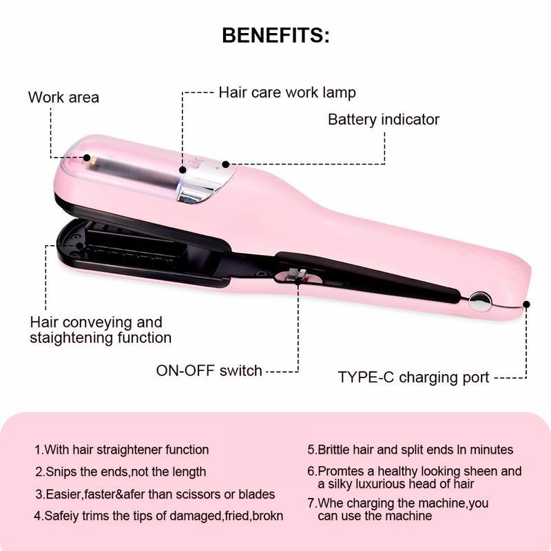 [LIVE]Portable Hair Split Ends TrimmerWomen's Professional Hair CutterWireless Smooth End Cutting ClipperProduct for Beauty Comfort Salon