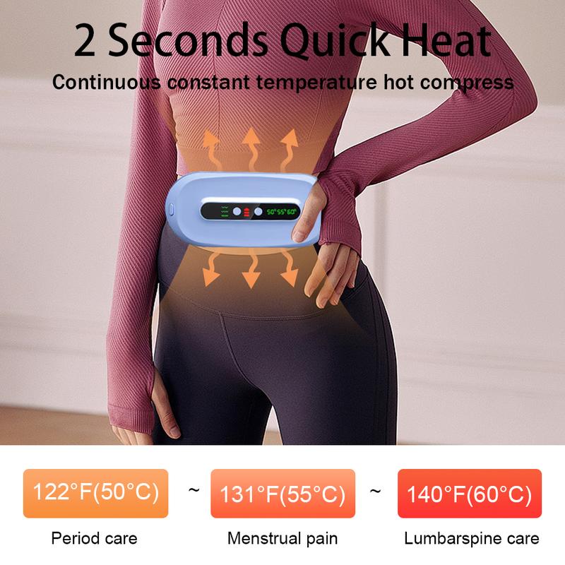 [NEW UPDATE] Wearable Electric Menstrual Heating Pad, Hot Massage Heating Pad, warming belt for Cramps with Vibration & Massage, Abdominal Relieve with Three Levels, Best Gifts for Woman