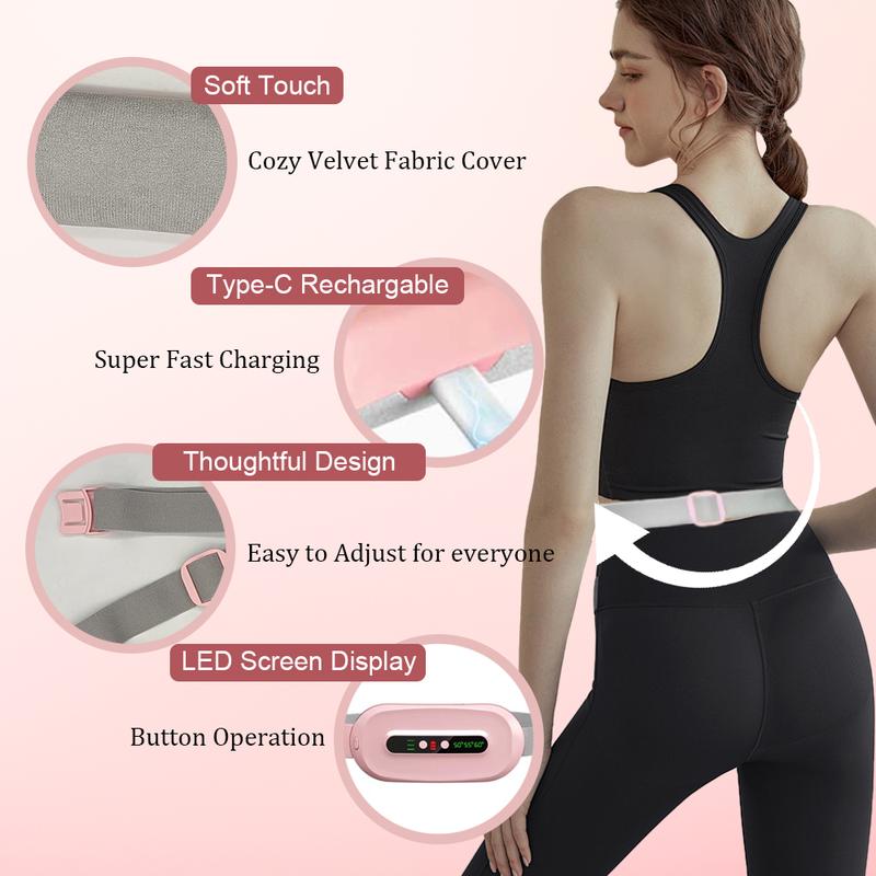 [NEW UPDATE] Wearable Electric Menstrual Heating Pad, Hot Massage Heating Pad, warming belt for Cramps with Vibration & Massage, Abdominal Relieve with Three Levels, Best Gifts for Woman