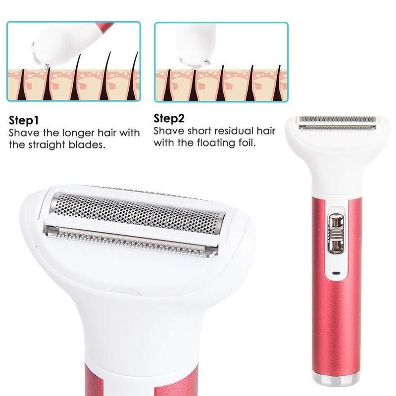 5 in 1 Electric Lady Shaver, 1 Box Body Hair Removal & Accessories, Painless Cordless Trimmer Razor, Gifts for Women