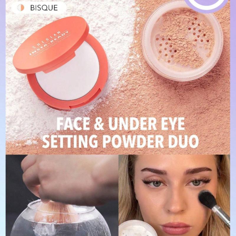 SHEGLAM Insta-Ready Face & Under Eye Setting Powder Duo Xmas Christmas Gift Winter