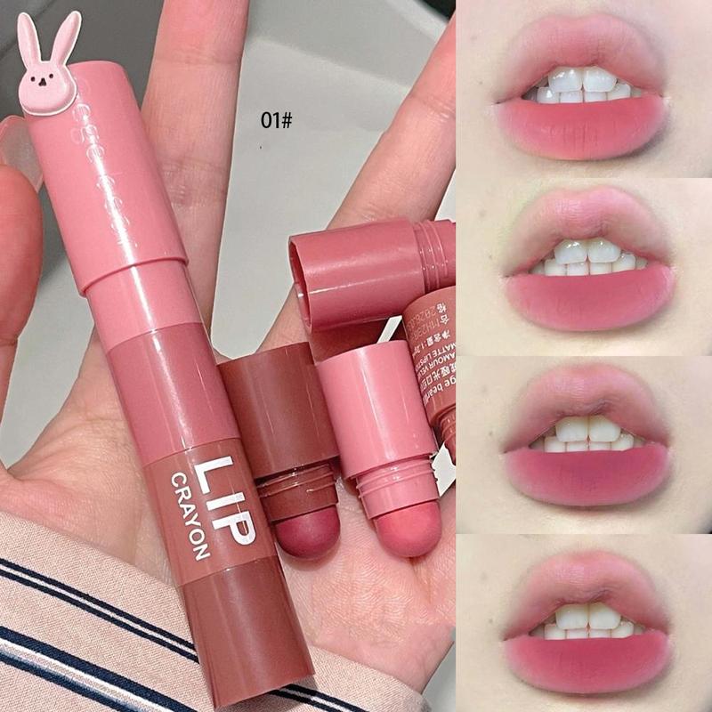 4-color Matte Lipstick, 4 in 1 Moisturizing Tinted Lip Balm, Velvet Matte Finish Liquid Lip Gloss Matte Liquid Lipstick, Girls & Women Lip Cosmetic