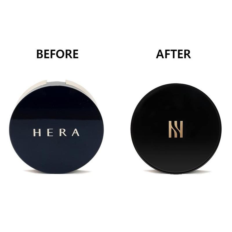 [ HERA ] Black Cushion Foundation 15g with Refill, #21C1 Rose Vanilla Concealer Flawless Lightweight Makeup Matte Contour Gel Cosmetic Powder Aluminum