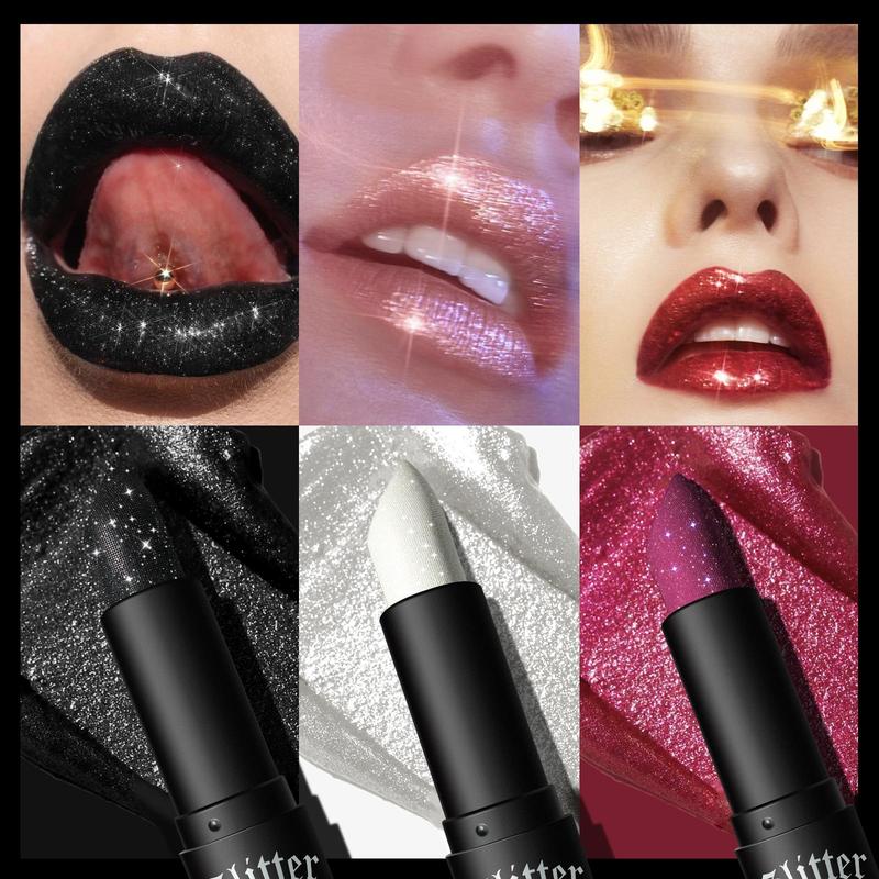 Long Lasting Glitter Matte Lipstick, Easy Coloring Lip Sticks, Non-stick Cup Lip Makeup Product, Girls and Women Makeup Accessories