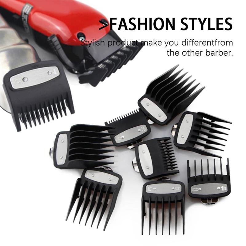 Professional Hair Clipper Limit Comb Set, 8 Counts set Hair Clipper Limit Comb for Different Hair Cutting Needs, Beauty & Personal Care Product, Christmas Gift