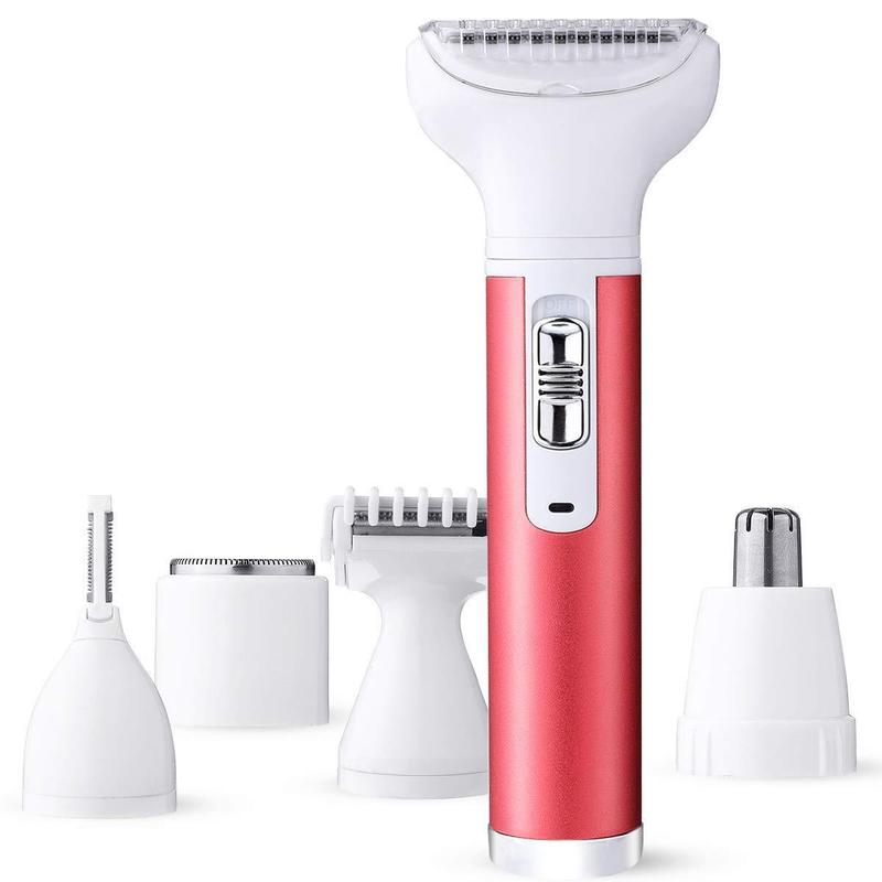 5 in 1 Electric Lady Shaver, 1 Box Body Hair Removal & Accessories, Painless Cordless Trimmer Razor, Gifts for Women