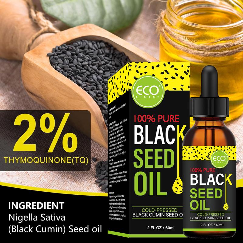 Seed Oil - 3 Times Thymoquinone, Cold-Pressed, 100% Pure Turkish Black Cumin Seed Oil, Liquid Pure Blackseed Oil, Glass Bottle, 2FL OZ 60ml