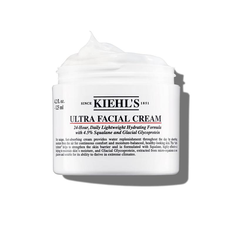 Kiehl's Ultra Facial Cream, with 4.5% Squalane to Strengthen Skin's Moisture Barrier, Skin Feels Softer and Smoother, Long-Lasting Hydration, Easy and Fast-Absorbing, Suitable for All Skin Types