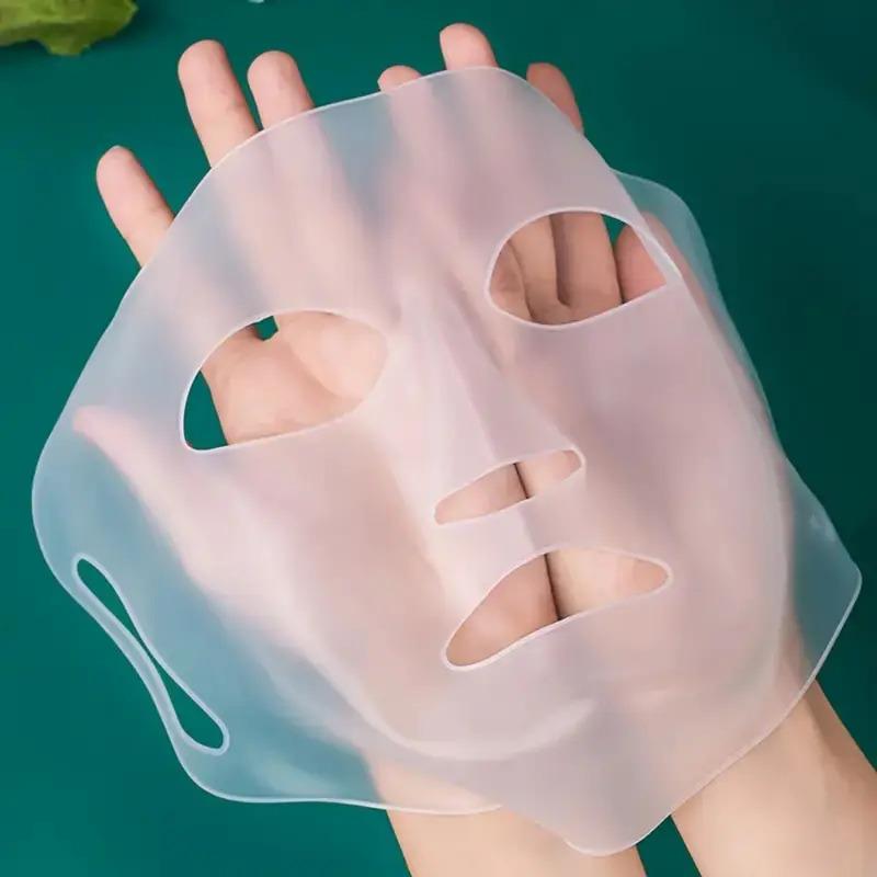 1pcs Silicone Face Mask Holder - Reusable, Evaporation-Proof, Moisturizing Facial Mask Cover, Beauty Face Tool - Includes Travel