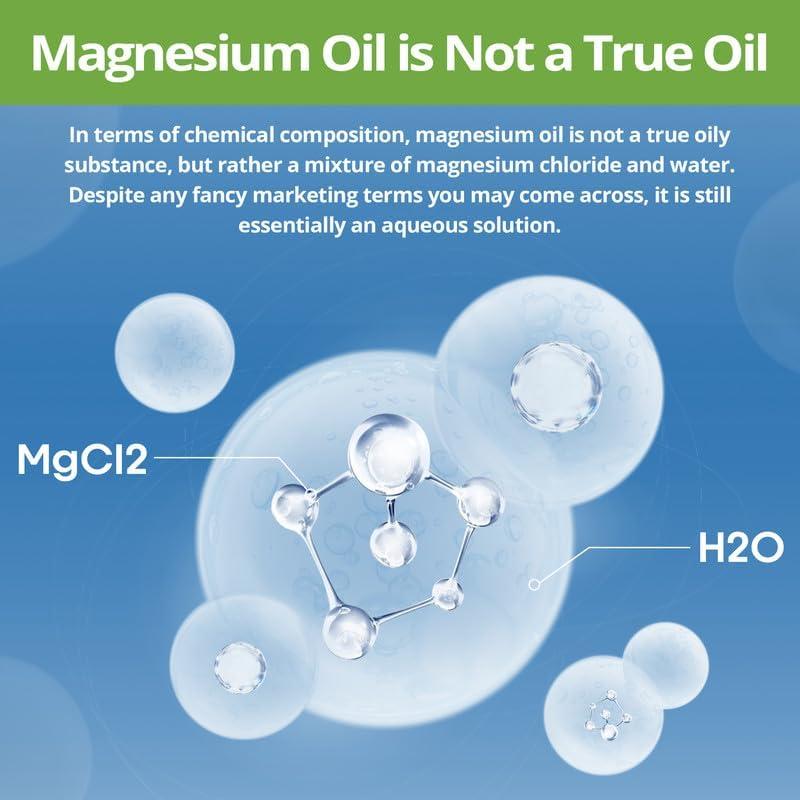 Pure Magnesium Oil Spray - Big 8 fl oz Topical Magnesium Chloride for ,   Magnesium Spray from Ancient Zechstein Seven Seabed Minerals