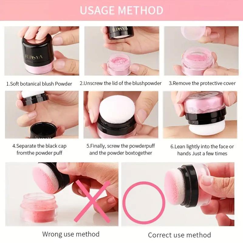 Long Lasting Air Cushion Blush Powder, Natural Look Lightweight Blush, Beauty & Personal Care Soft Color Shadow