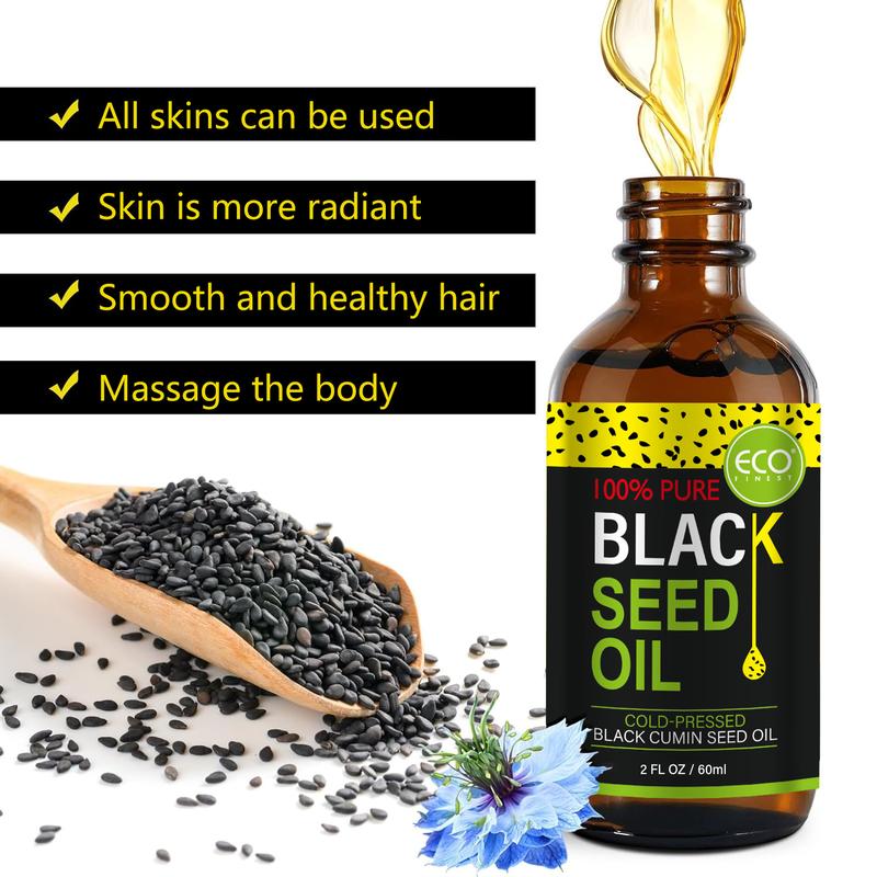 Seed Oil - 3 Times Thymoquinone, Cold-Pressed, 100% Pure Turkish Black Cumin Seed Oil, Liquid Pure Blackseed Oil, Glass Bottle, 2FL OZ 60ml