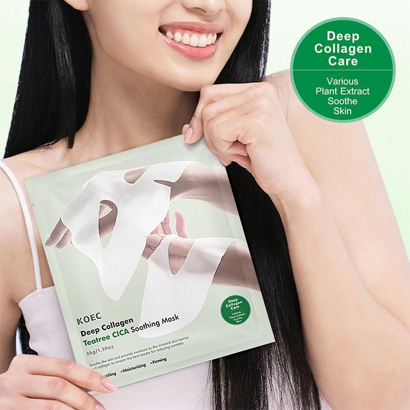 Tea Tree Collagen Mask, Moisturizing Facial Mask, Deeply Hydrating Facial Mask, Face Care Product for Women & Men