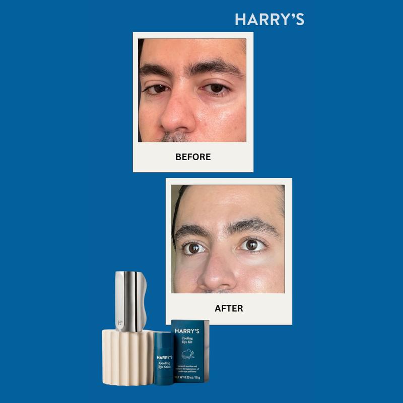 Harry's Cooling Eye Kit - Hydrates and Calms Skin, Reduces Under-Eye Puffiness - Facial, Skincare with Aloe Calming Gentle Hydrating Soothing Comfort