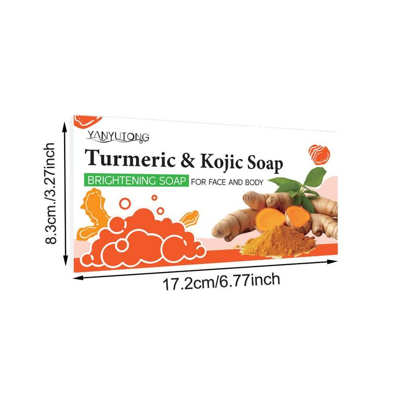 Turmeric Kojic Brightening Soap, 3 Counts set Deep Cleansing Body Soap, Moisturizing Body Wash Soap for Face & Body, Skin Care Product