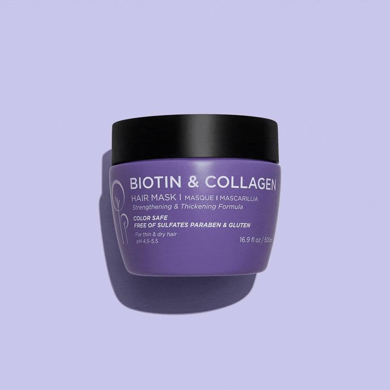 Luseta Biotin & Collagen Hair Mask for Dry & Damaged Hair 16.9 Oz, Strengthening & Thickening Treatment for Hair Growth, Deep Conditioning Hair Treatment