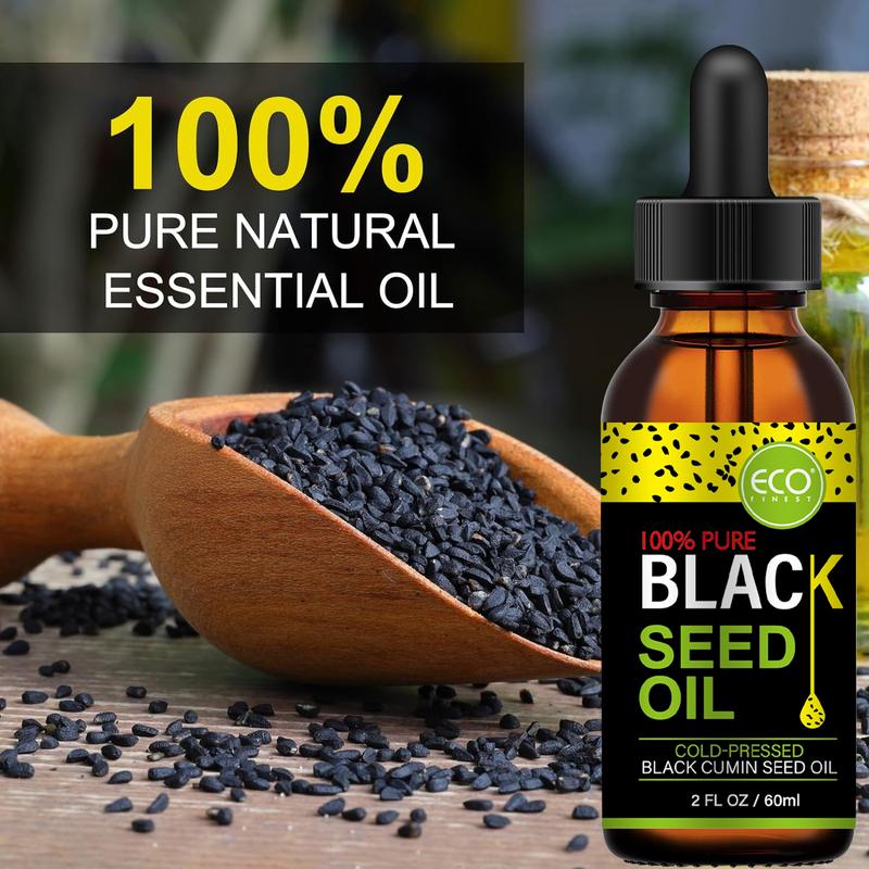 Seed Oil - 3 Times Thymoquinone, Cold-Pressed, 100% Pure Turkish Black Cumin Seed Oil, Liquid Pure Blackseed Oil, Glass Bottle, 2FL OZ 60ml