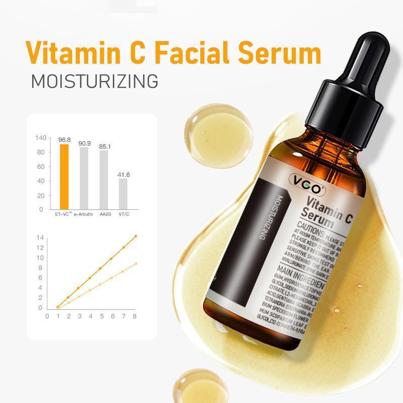 VGO Vitamin C Facial Serum Essence,30ml 60ml Skincare Cleanser-B3 Skin care cream Cleanser Daily Gentle Facial Wash Cleansing Comfort Acne Radiance Hvdrate SkinRepair Moisturize Moisture Moisturizer Hydrating Moisturizing