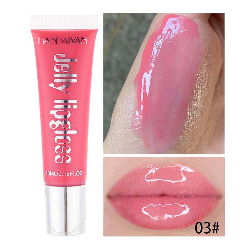 Music Festival Makeup Moisturizing Lip Gloss, Candy Color Jelly Lip Stain, Hydrating Plumping Lipstick for Girls & Women, Christmas, Christmas Gift